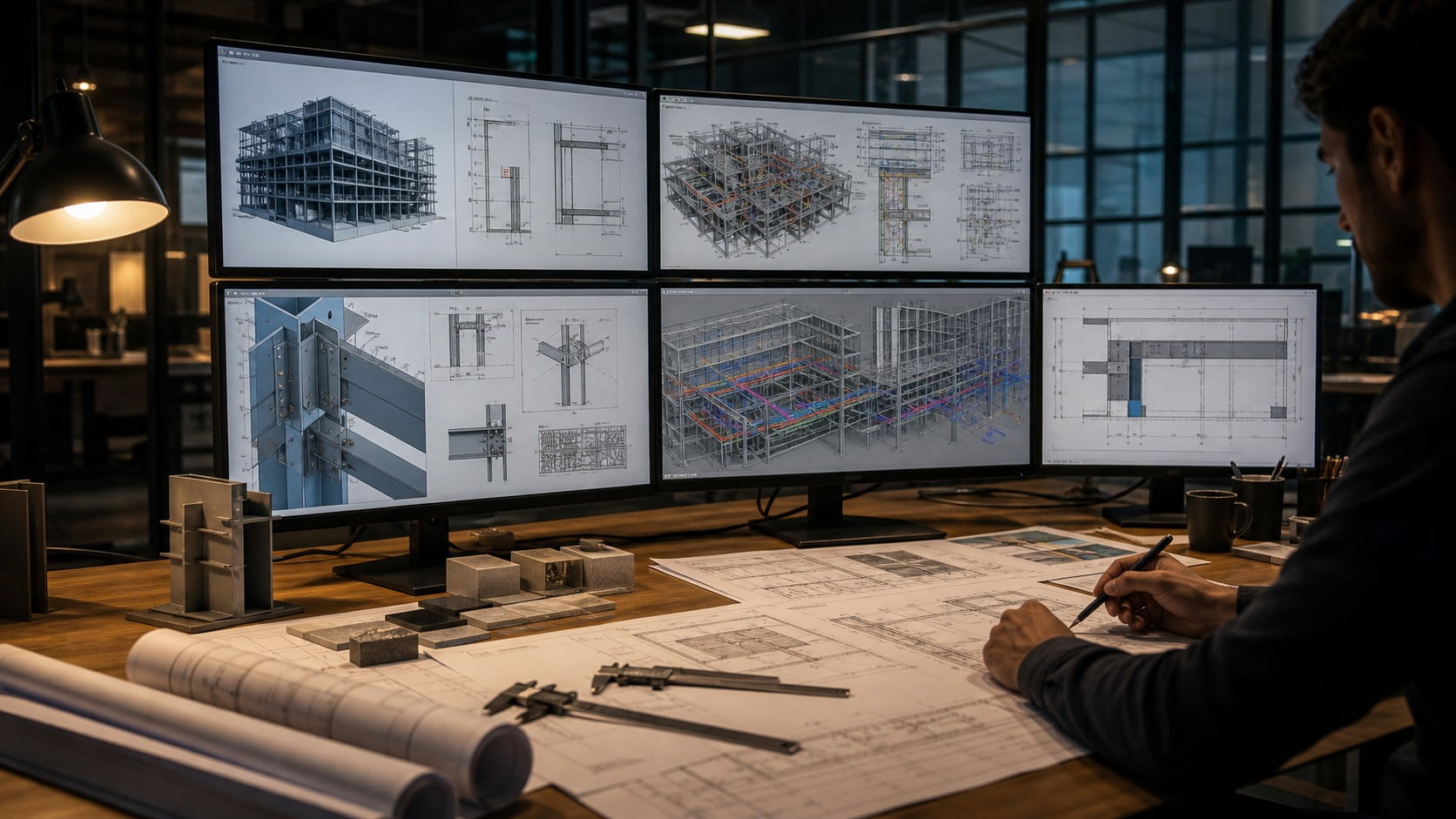 Complex CAD, BIM, structural, MEP, and fabrication coordination for Aurevon engineering practice.